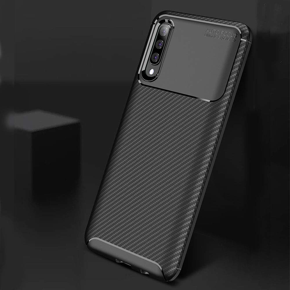 HEYUS for Samsung Galaxy A70 Case, Protective Carbon Fiber Case Cover Compatible with Samsung Galaxy A70, Lightweight Ultra Thin Slim image number 3