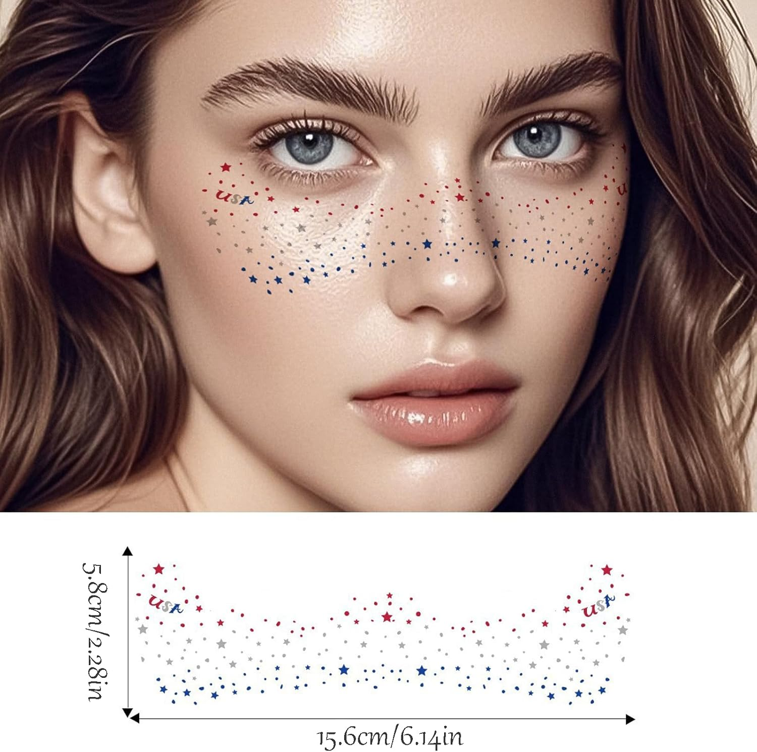 Face Glitter Temporary Tattoos, Pride Freckles Face Tattoo, Glitter Sticker, Rainbow Stars Hearts Butterflies Design, Parade Festival, Pride Day (10 Sheets) image number 6