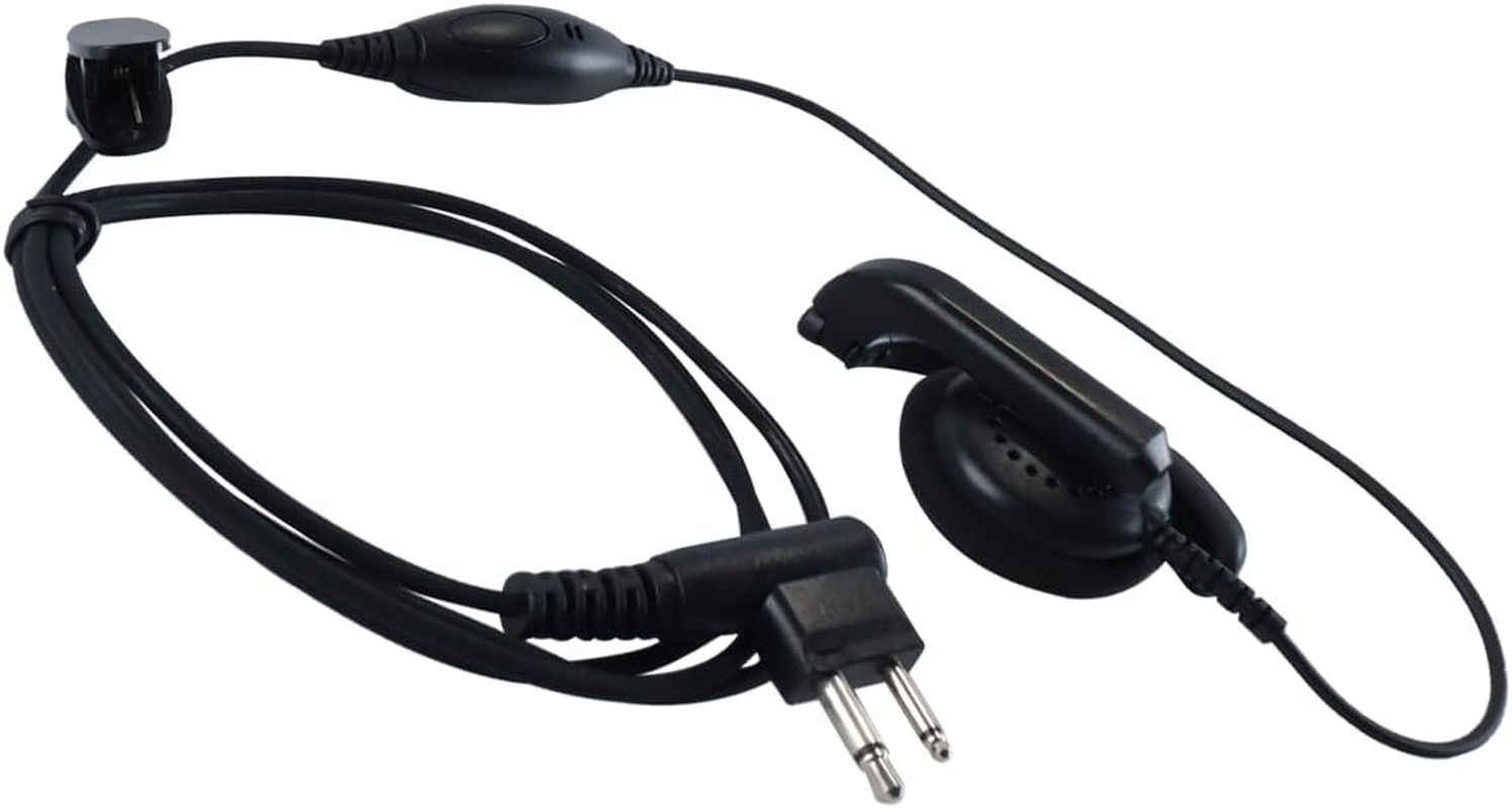 ANCLLO 1.5M Mono Earphone with Clip & 3.5Mm Jack - Lightweight Hands-Free Headset for Travel/Listening