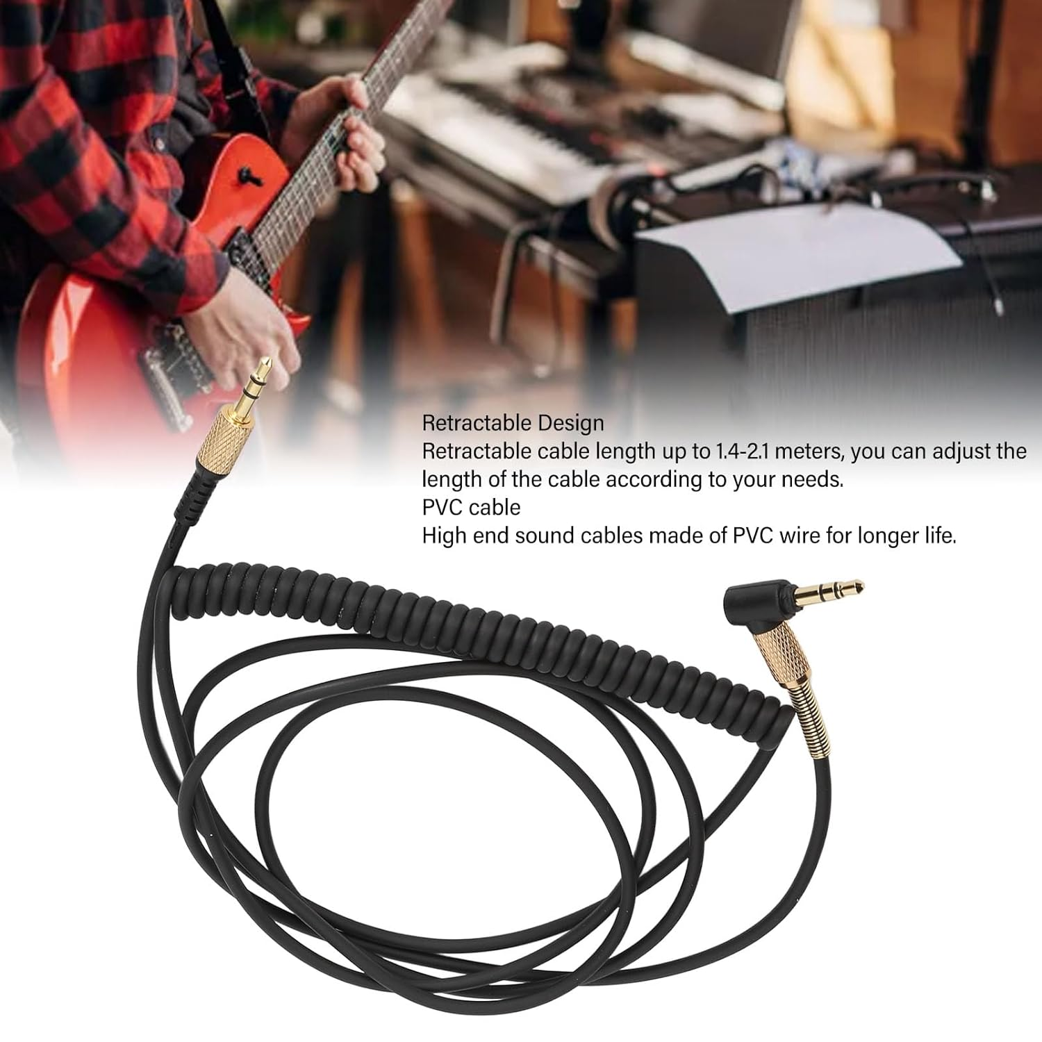 Major 3 Cable for , Replacement Cable Extension Cord for Monitor 2 II Mid A.N.C Major 3 III IV 4 ANC, 3.5Mm Male to 3.5Mm Male Cable for Headphone image number 2