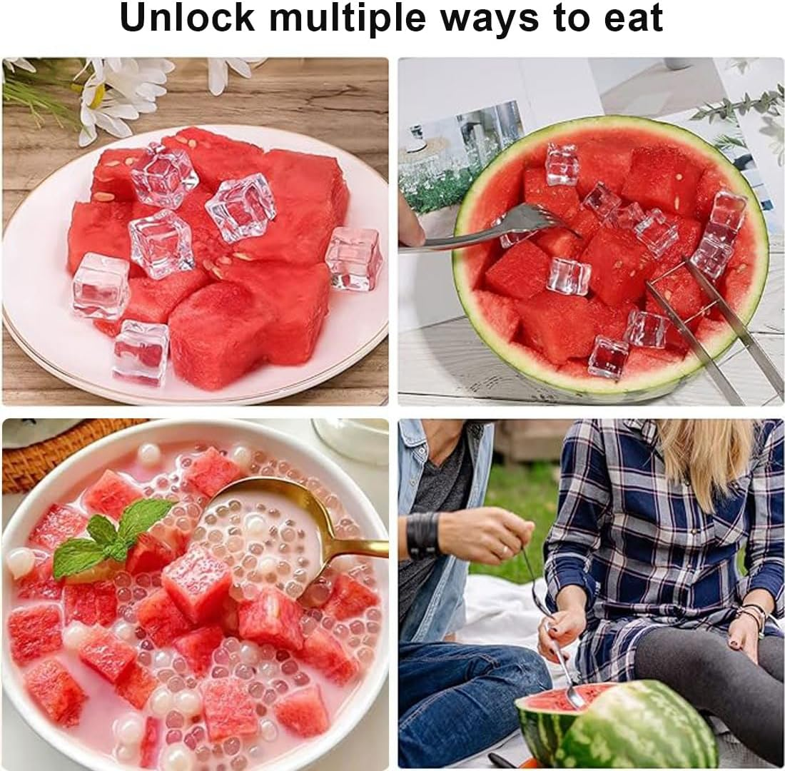 Wtermelon Cutter Slicer Stainless Steel 2024 New Creative Trends Kitchen Gadgets Cut Watermelon into Cubes Knife Melon Baller for Kitchen Gadgets Useful Cool Tool image number 1