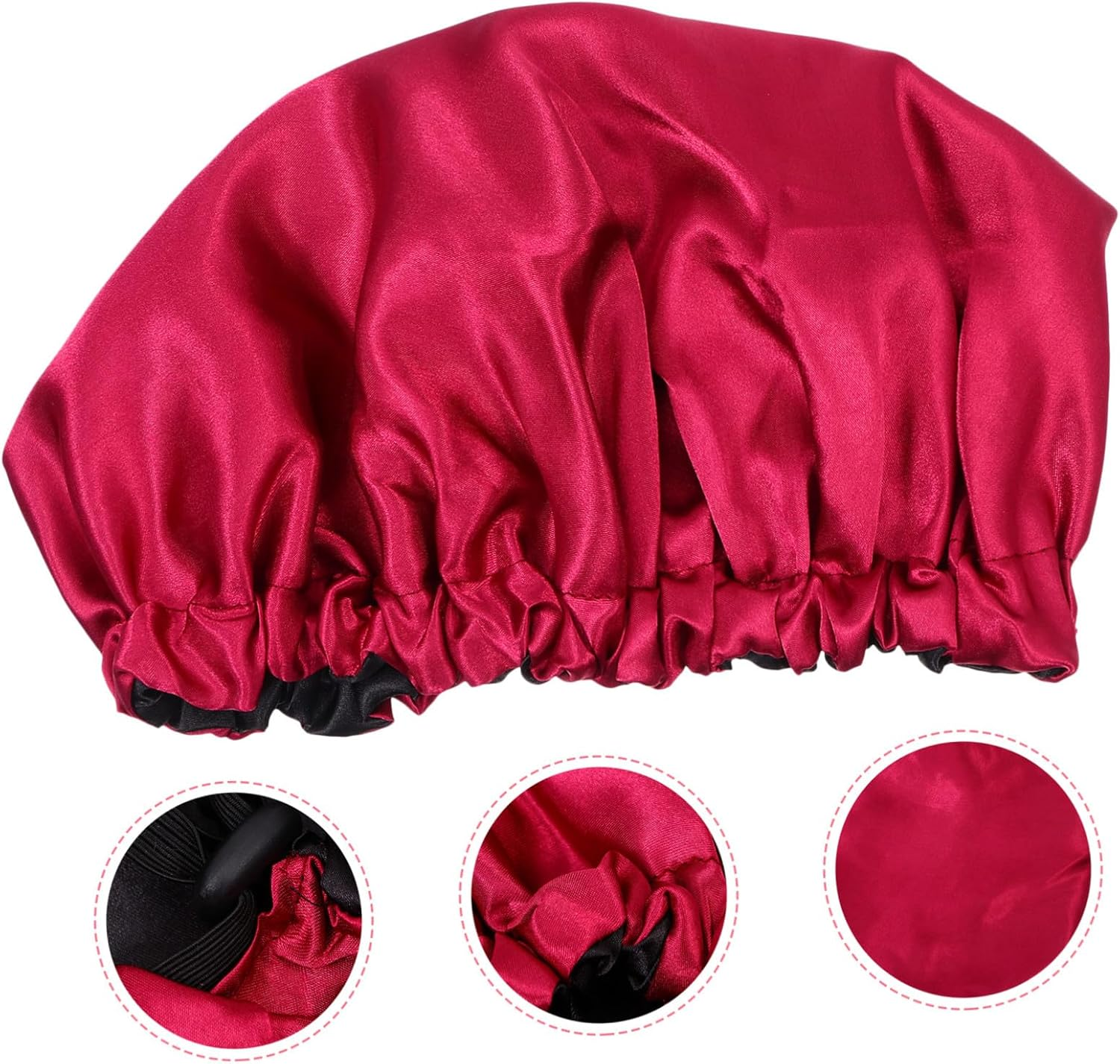 CHILDWEET Sleeping Cap for Women and Maternal Use Wide Stretch Band Night Bonnet Preventing Hair Comfortable Soft Breathable Night Hat for Sleep image number 6