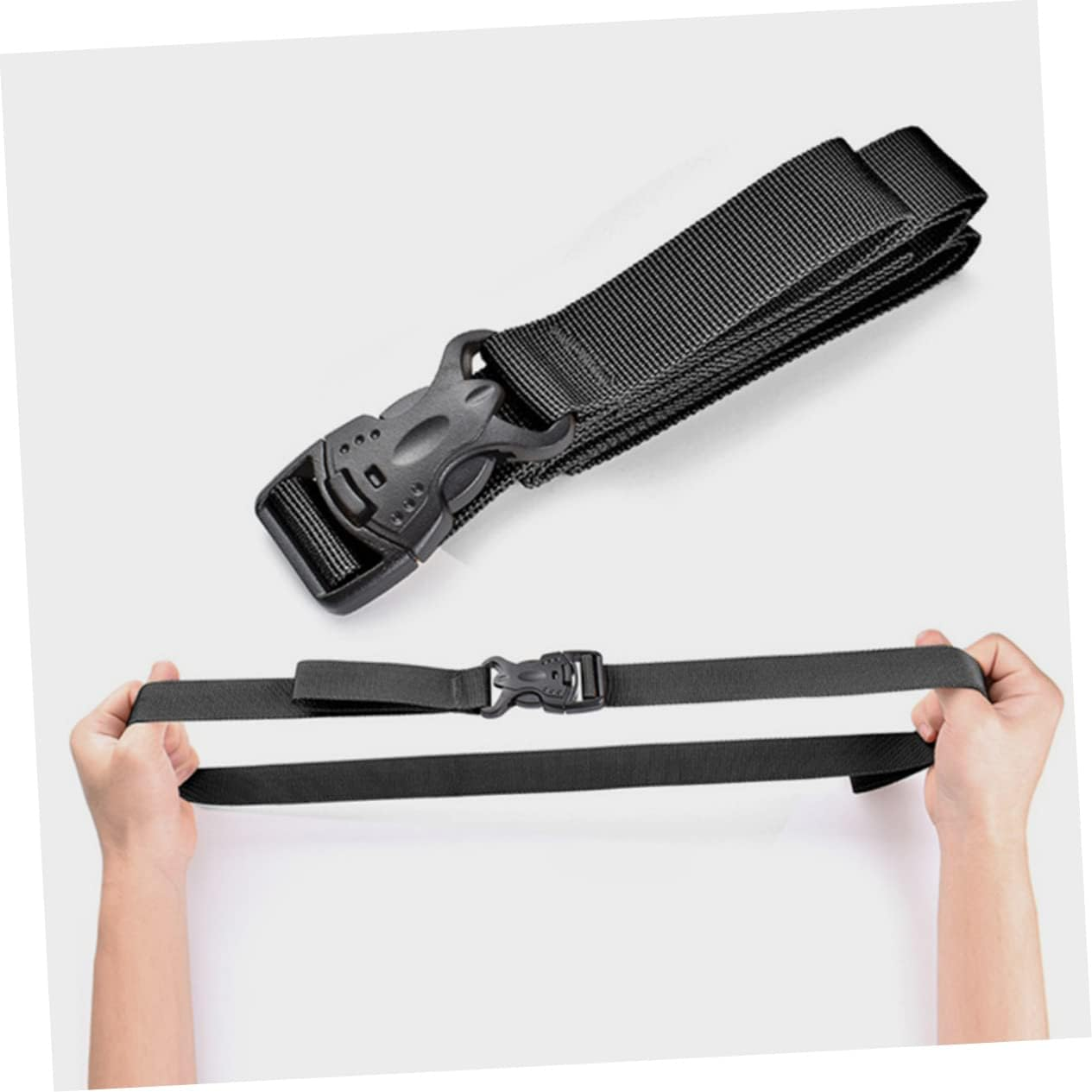 KOMBIUDA 3Pcs Buckle Strap Ratchet Tie down Straps Luggage Bind Strap Buckle Design Canopy Storage Tie Picnic Mat Travel Storage Nylon Cam image number 3