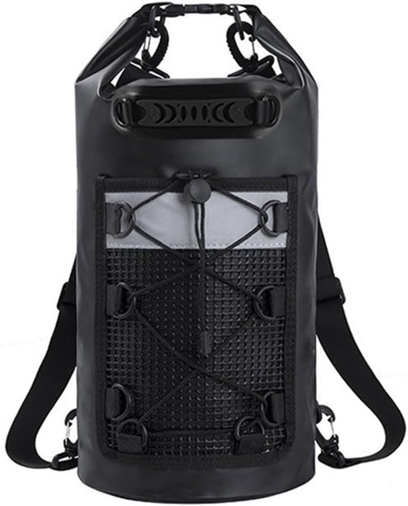 AIMALL Waterproof Dry Bag 10L/30L with Mesh Pocket, IPX6 Roll-Top Backpack for Kayaking, Beach, Boating, Hiking, Swimming, Rafting, 500D PVC Outdoor Gear Bag