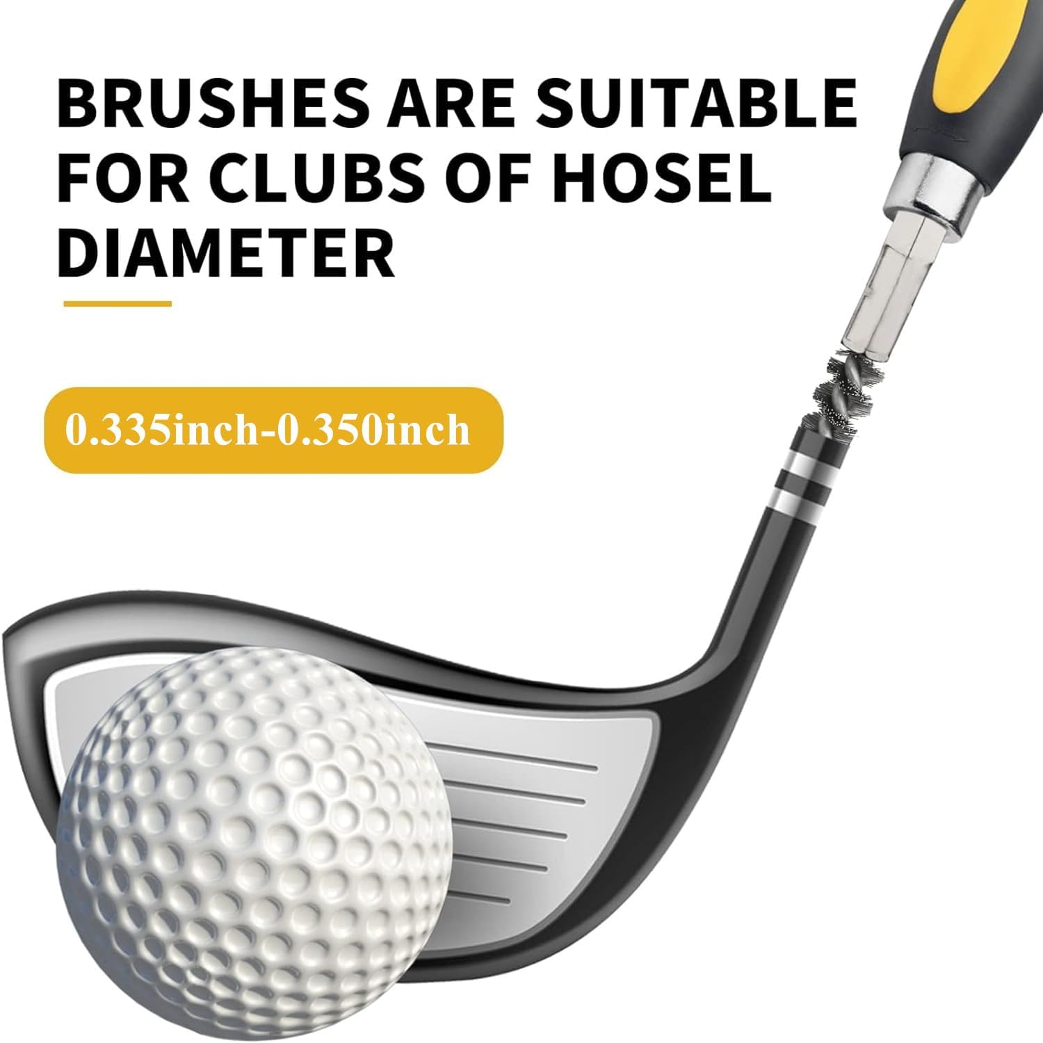 4Pcs Golf Clubs Head Hosel Brush Stainless Steel Golf Club Cleaning Brushes Golf Club Cleaning Tools Accessories Sport Goods Silver image number 2