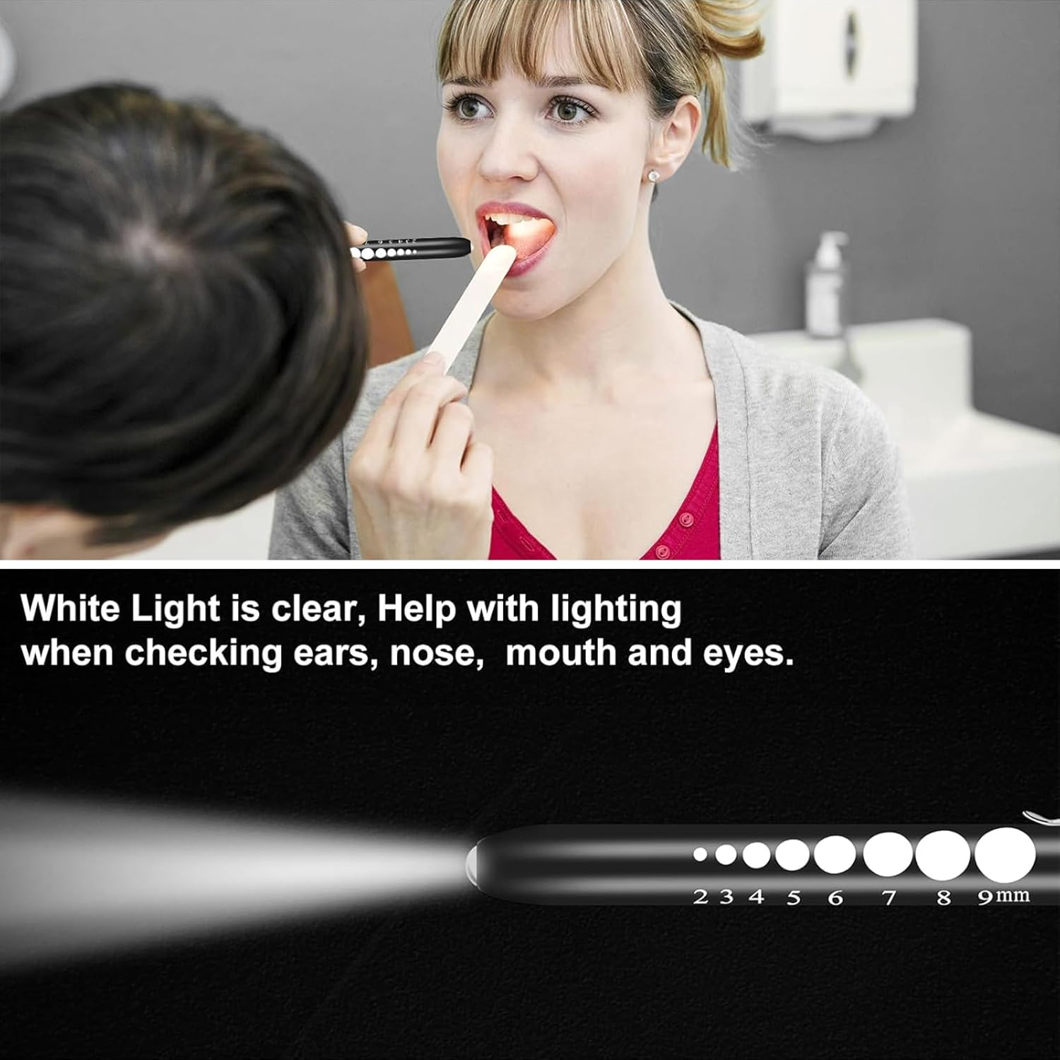 Rhoyee Medical Pen Light with Pupil Gauge & Ruler &ndash; LED Diagnostic Pen Torch with Pocket Clip &ndash; Reusable Nursing Flashlight for Doctors, Nurses, Students, Clinical Exams & First Aid image number 3