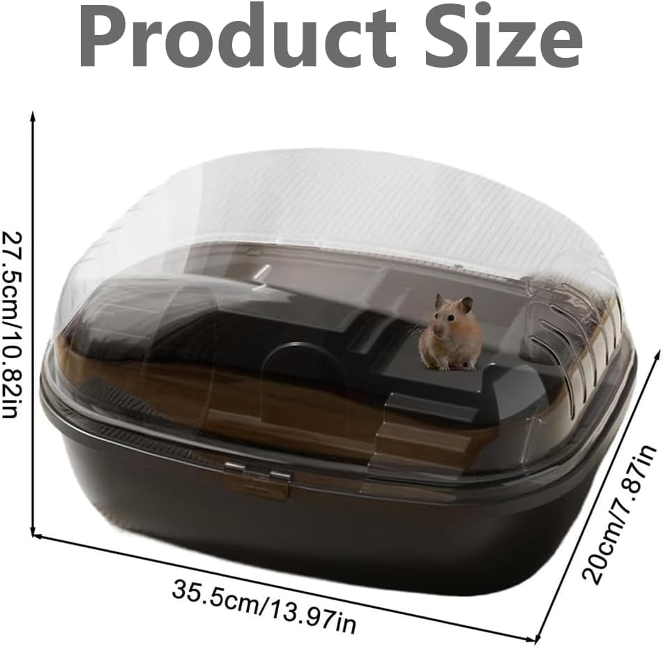 Panoramic Hamster Cage, Fully Equipped Mouse Basket Kit, Easy Clean Cricetinae Coop, Removable and Washable, for Dwarf & Syrian Rat (Starlight Gray) image number 1