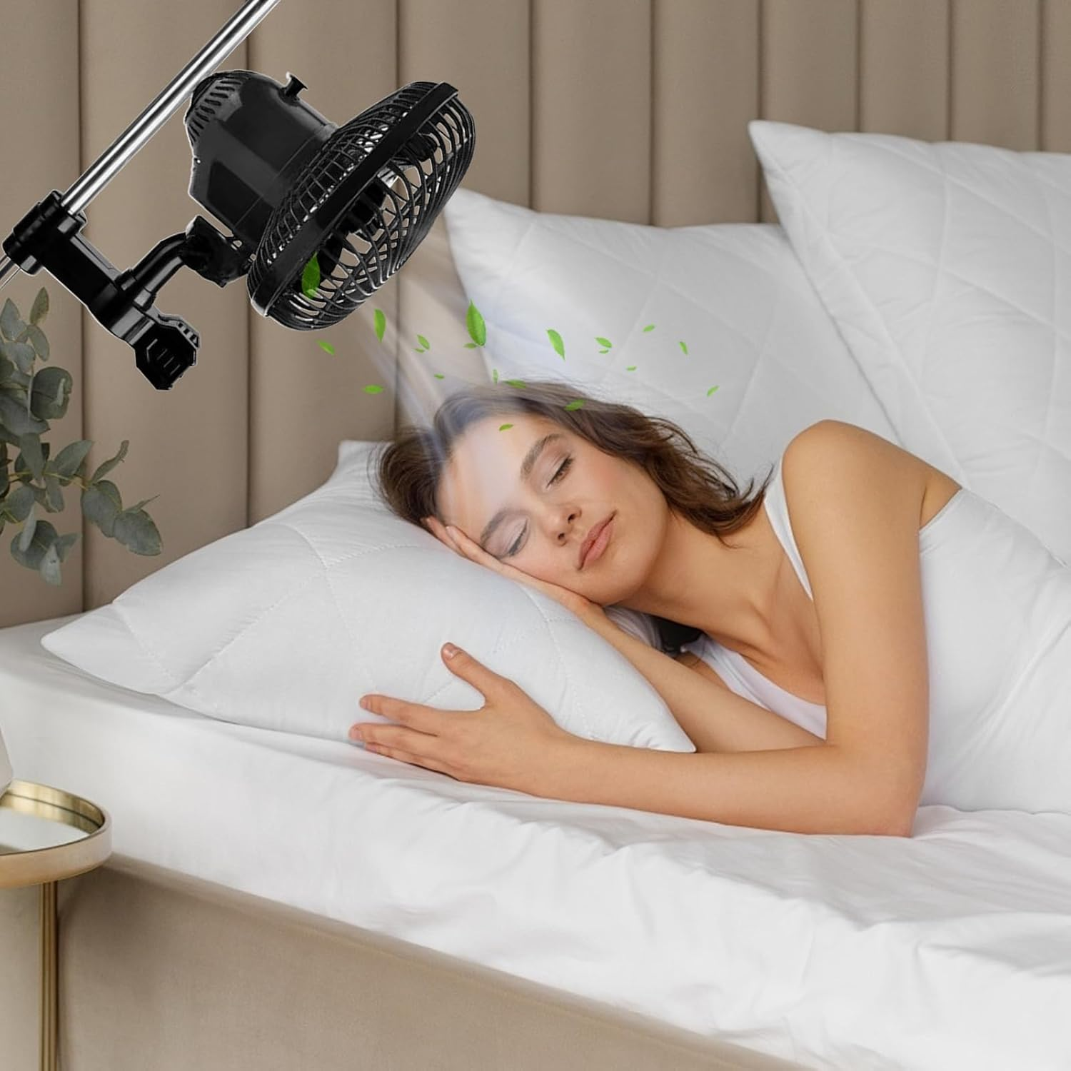 Oscillating Fan for Grow Tent,Swivelling Growth Ventilator | Quiet Clip Grow Fan with 2 Speed Airflow for Kitchen Bedroom RV Workshop Gym Tent Greenhouse Baby Nursery image number 3