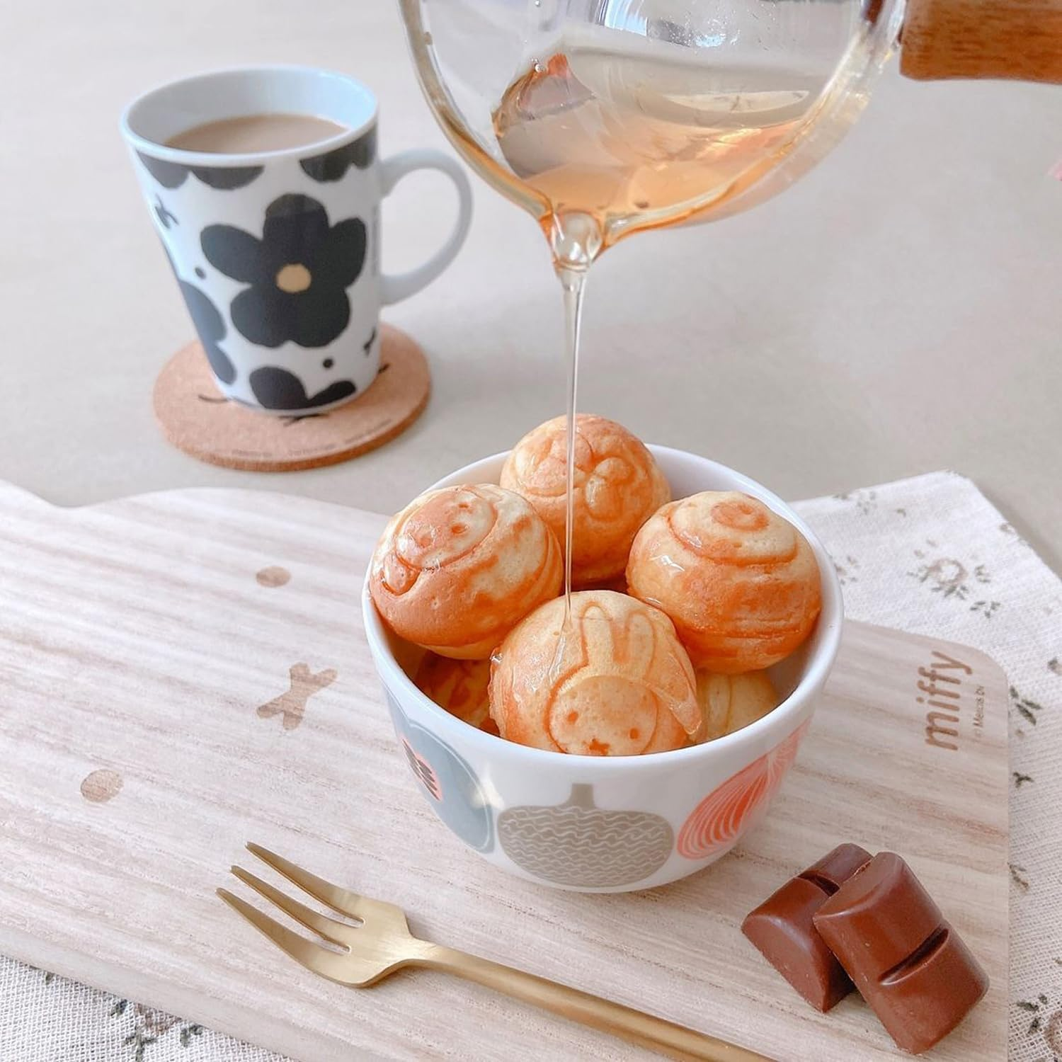 Skater ALOCT1-A Baby Castella Maker, Fun for Parents and Children, Direct Fire, Miffy Easy Care