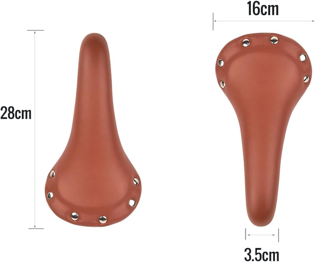 Classic Rivet Fixed Gear Bicycle Seat Cycling Soft Track Bicycle Saddle image number 2