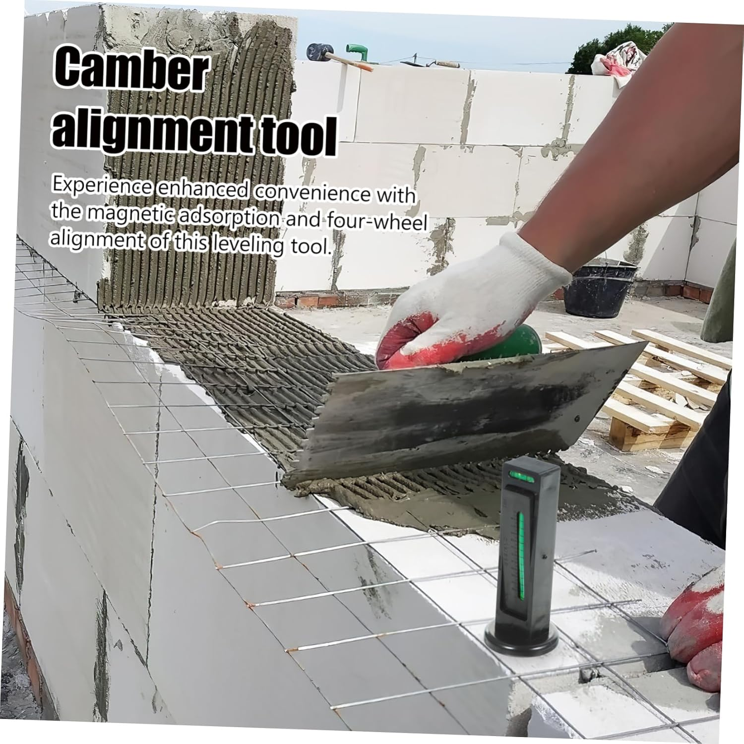 DOITOOL Spirit Level Camber Gauge Wheel Alignment Tool for Car Truck Castor Adjustment Automotive Alignment Tool