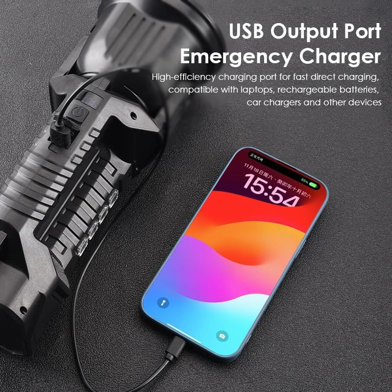 LEDON Standing Rechargeable Portable Rechargeable Treasure Function Flashlight image number 4