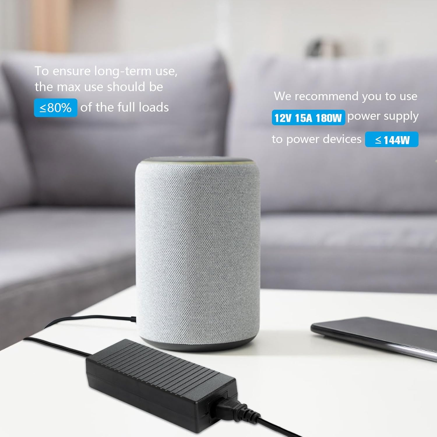 AC to DC Converter 180W 12V 15A Universal Power Supply Adapter, 15A/180W AC to DC Converter Transformer 12V with 5.5X2.5Mm DC Output for LED Strip, CCTV Cameras, Light, Low Voltage Devices