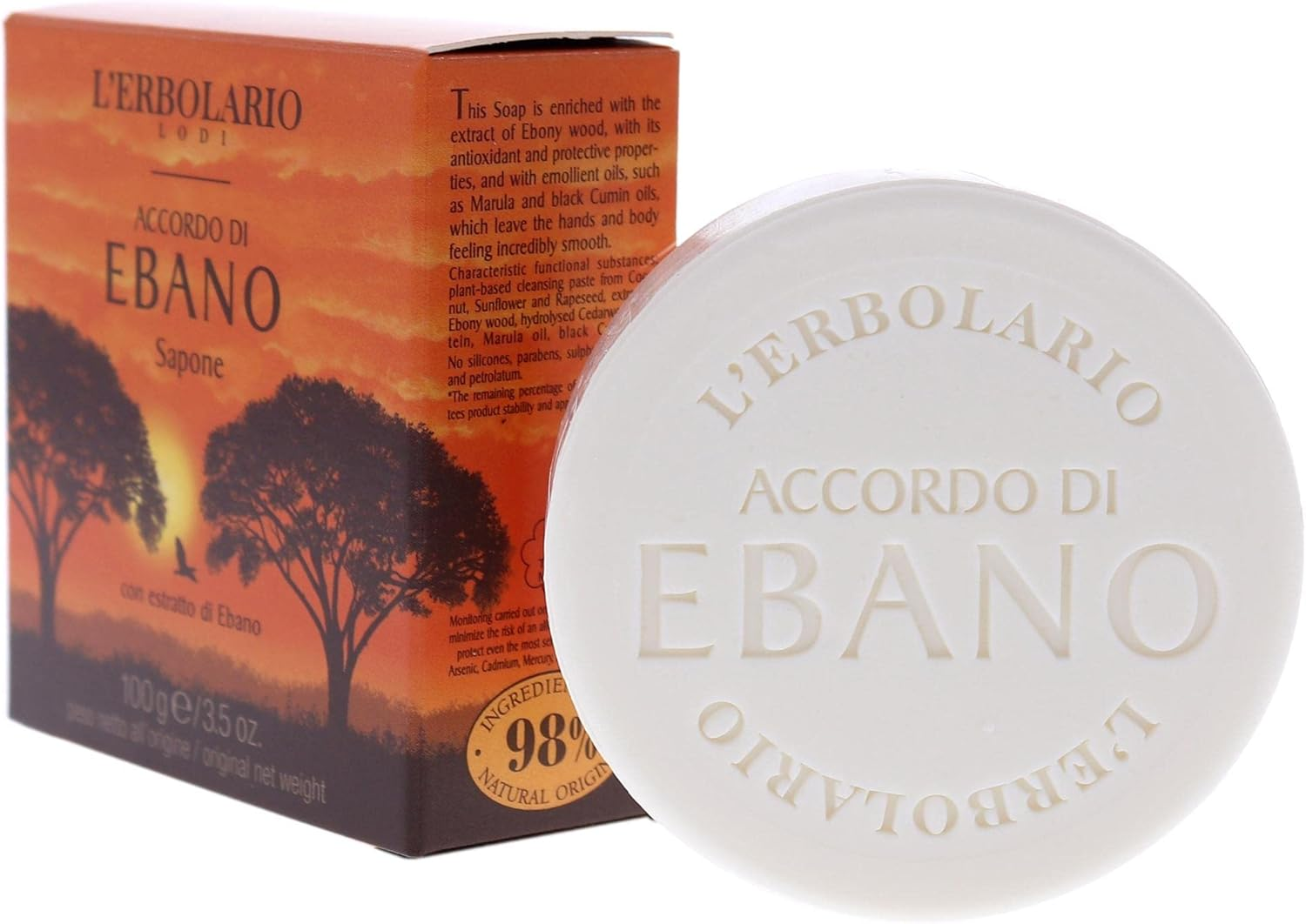Lerbolario Notes of Ebony Soap for Unisex Soap, 100 G image number 2