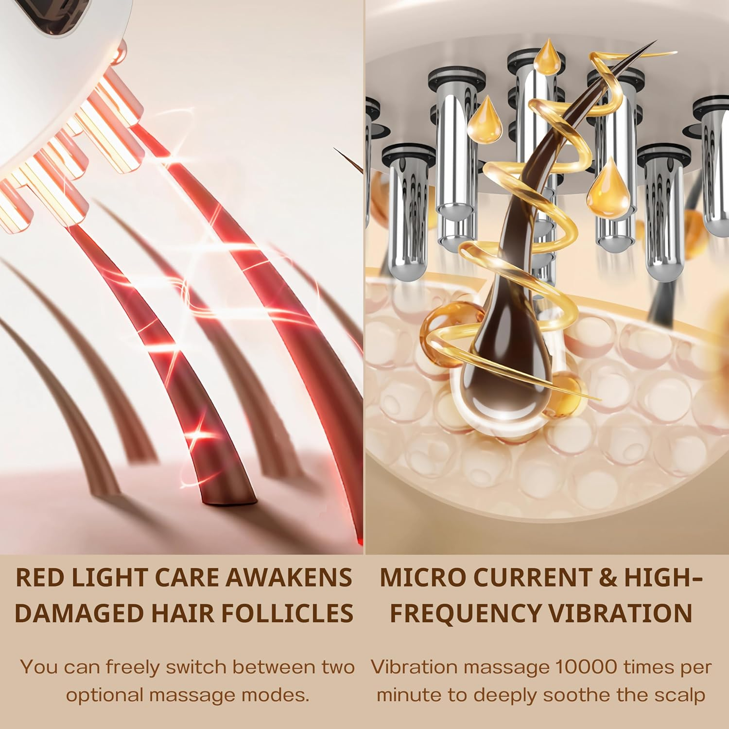 Sphonxai Hair Liquid Applicator, Electric Scalp Comb with Red Light,15Ml High Capacity,Hair Growth Serum&Oil Applicator,Not Suitable for High-Concentration or Relatively Viscous Oils & Liquids (White) image number 3