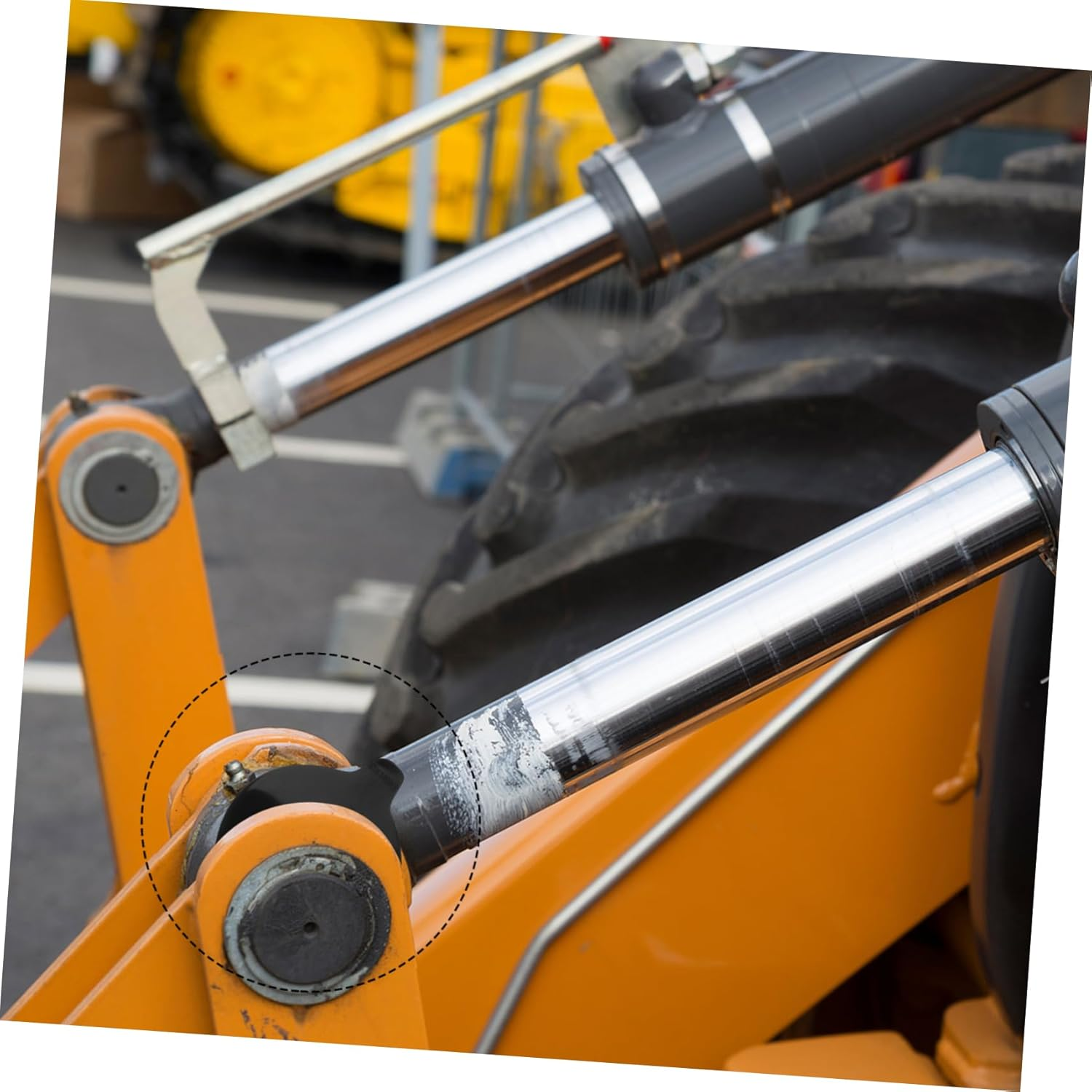 2Pcs round Rubber Washers for Excavator Boom Heavy Duty Industrial Equipment Gasket Bucket Linkage Shim Kit Durable Wear Resistant Pads for Machinery Replacement image number 3