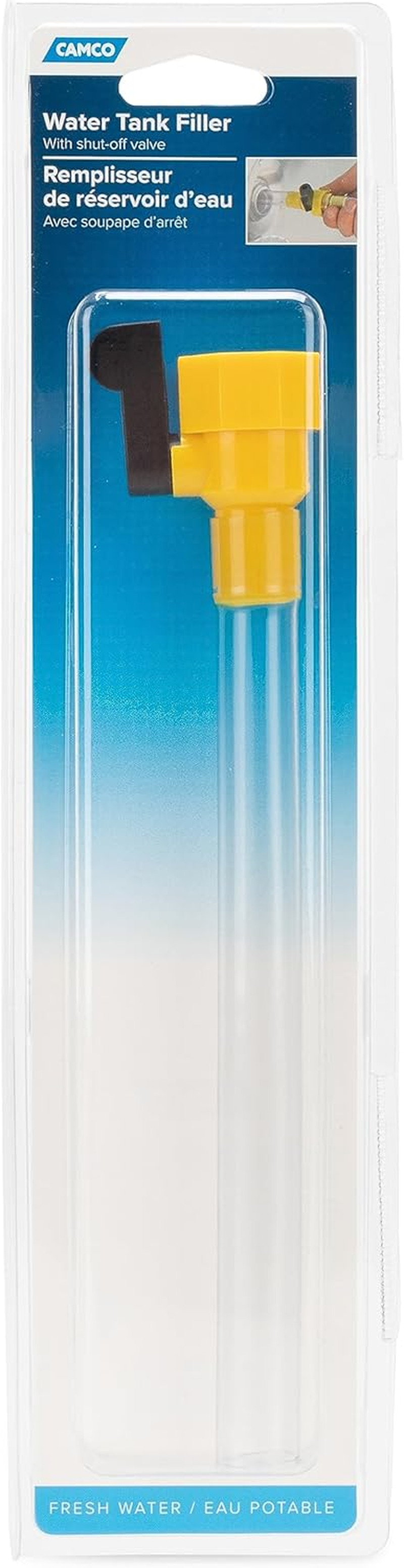 Camco 40003 RV Water Tank Filler with Shutoff Valve