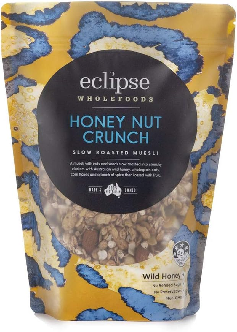 Eclipse Wholefoods Muesli - Honey Nut Crunch 425G - Granola, Non-Gmo, Light Spiced Cinnamon