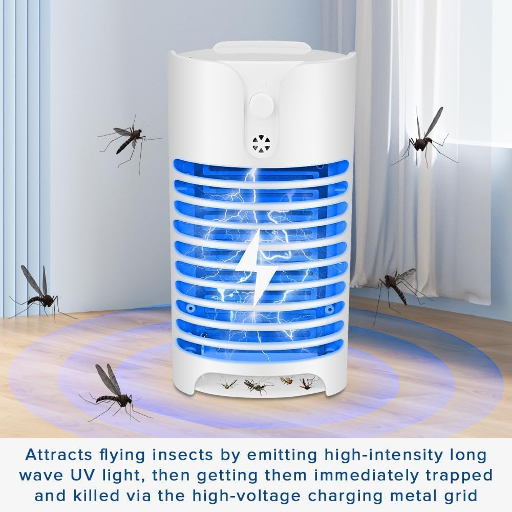 Necomi Mosquito Killer, Electronic Bug Zapper Plug in with UV LED Light, Powerful Electric Mosquito Fly Zapper, Insect Trap Lamp for Indoor (2 Pack)