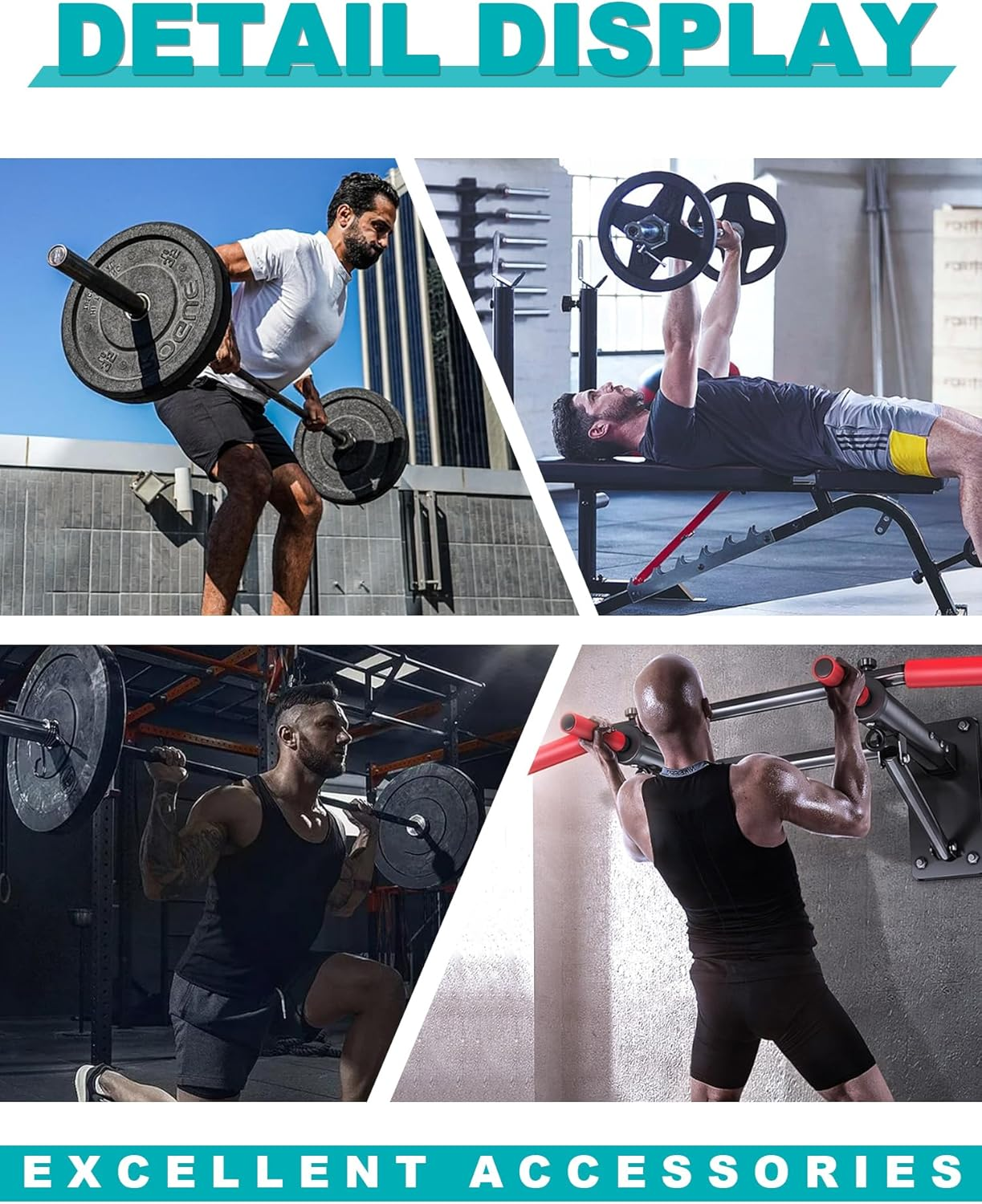 MIMIGLOO Weightlifting Straps, Bodybuilding, Powerlifting, Strength Training, Deadlift Straps with Neoprene Cushioned Wrist Padded, Gym Lifting Straps image number 4