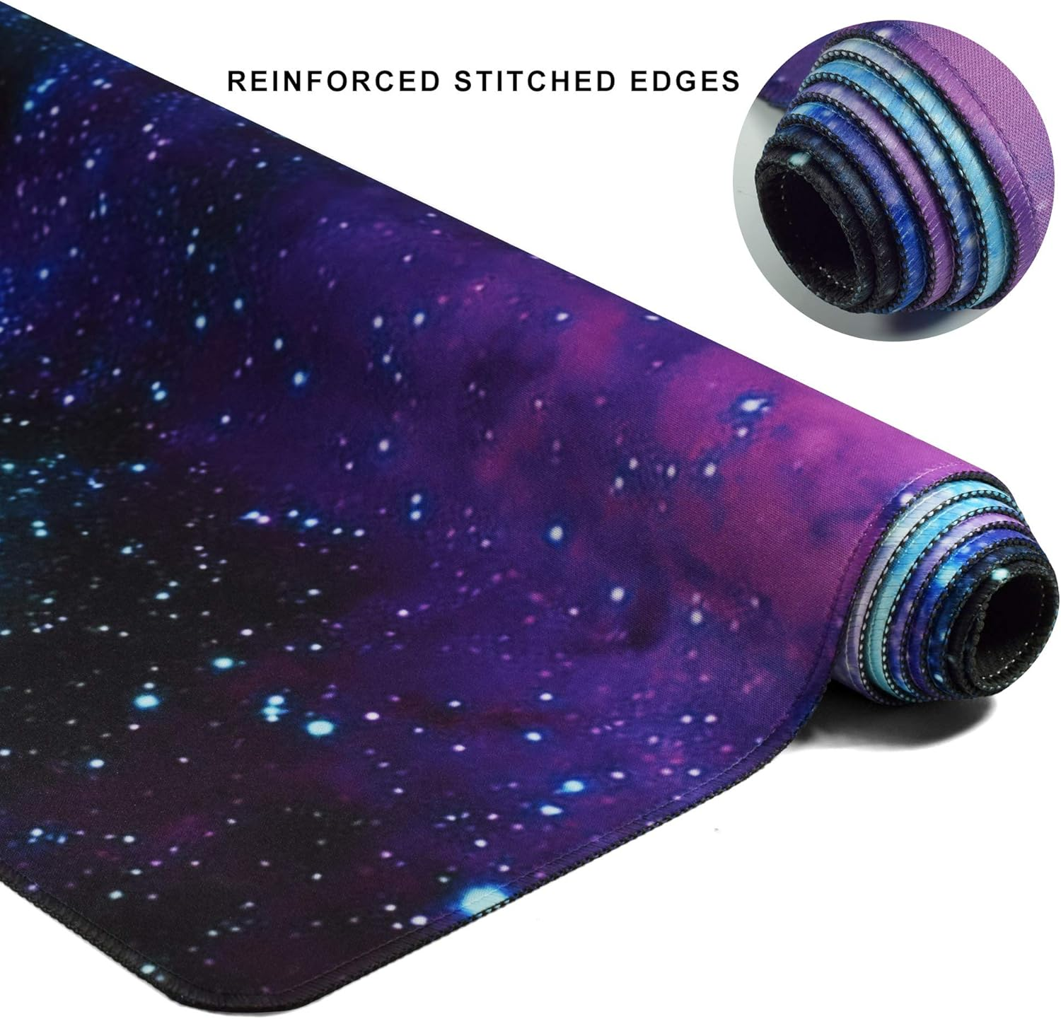 Mydours XXL Gaming Mouse Pad 120 X 40Cm, Extra Large Mouse Pad with Fabric & Non-Slip Rubber, Desk Pad for PC Gaming & Office Workspace, Desk Pad for Keyboard & Computer Accessories (Universe) image number 3