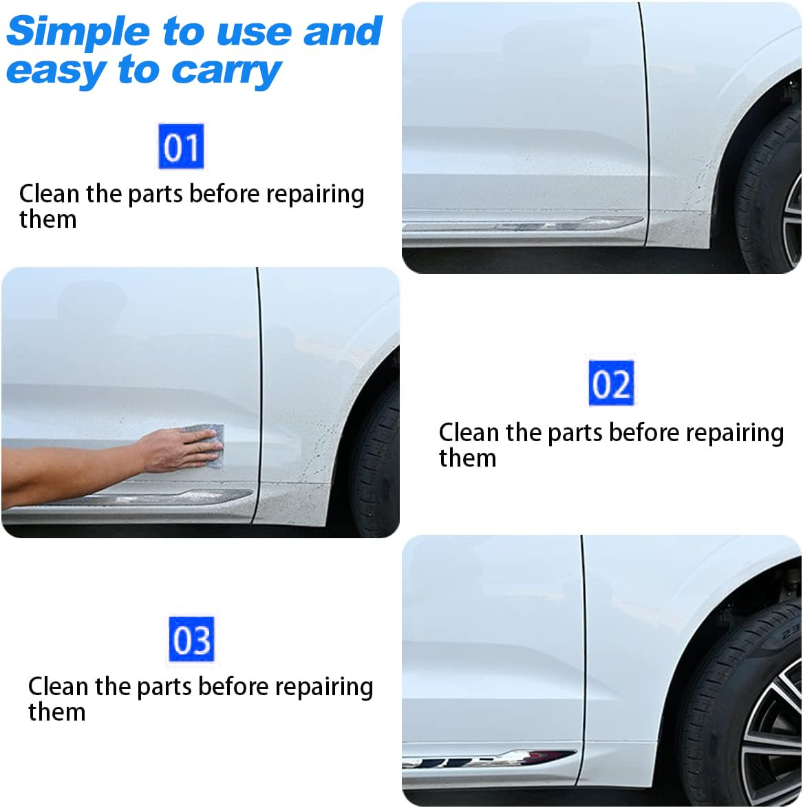 6PCS Nano Sparkle Cloth for Car Scratches Vehicle Nano Magic Cloth Scratch Remover and Water Polishing Easily Repair Scratches Paint Residues Water Spots Car Accessories for Restore Shiny Car Paint image number 6