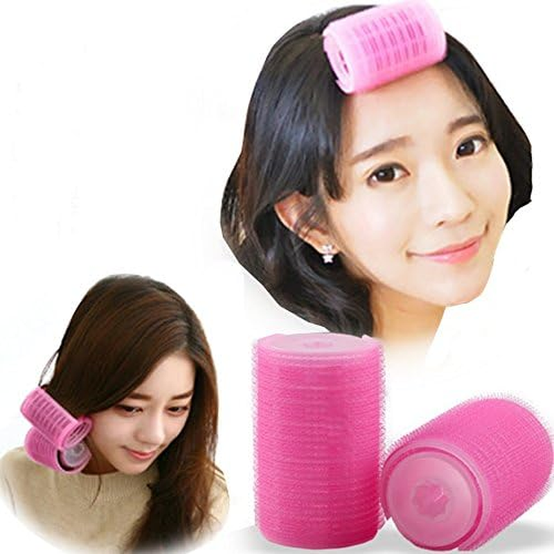 2PCS Double-Layer Bangs Hair Curlers Roller Hair Styling Tools, Pink image number 3