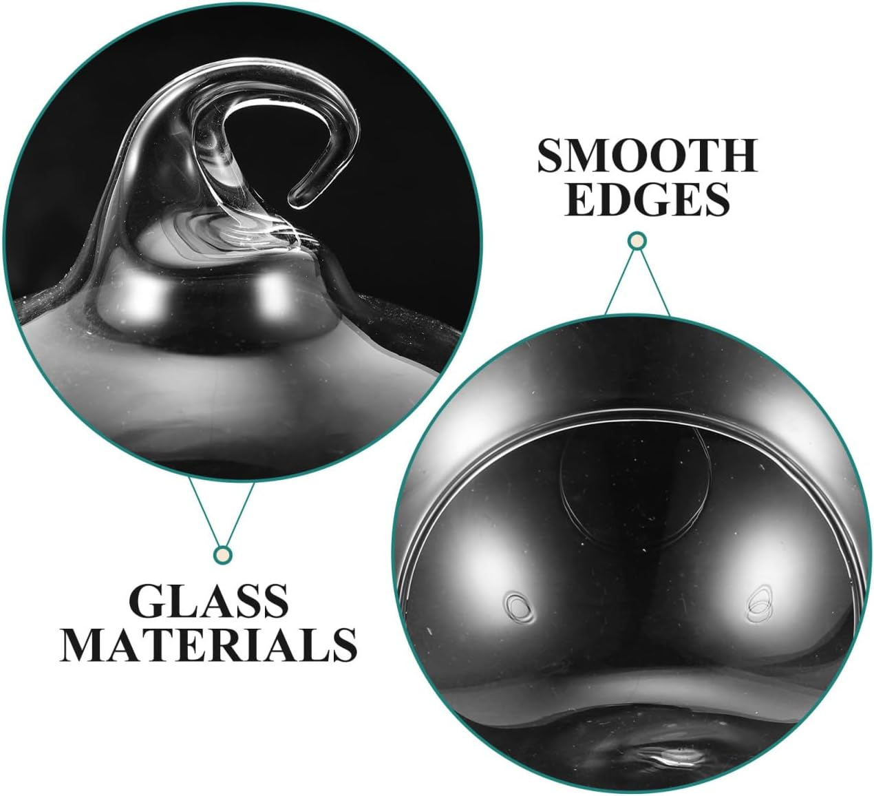 GANAZONO 2Pcs Hanging Glass Terrarium, 15Cm Transparent Globe for Air Plants, Home Decor, Wedding Centerpiece, Office Decoration, Modern Design, Durable and Corrosion-Resistant image number 1