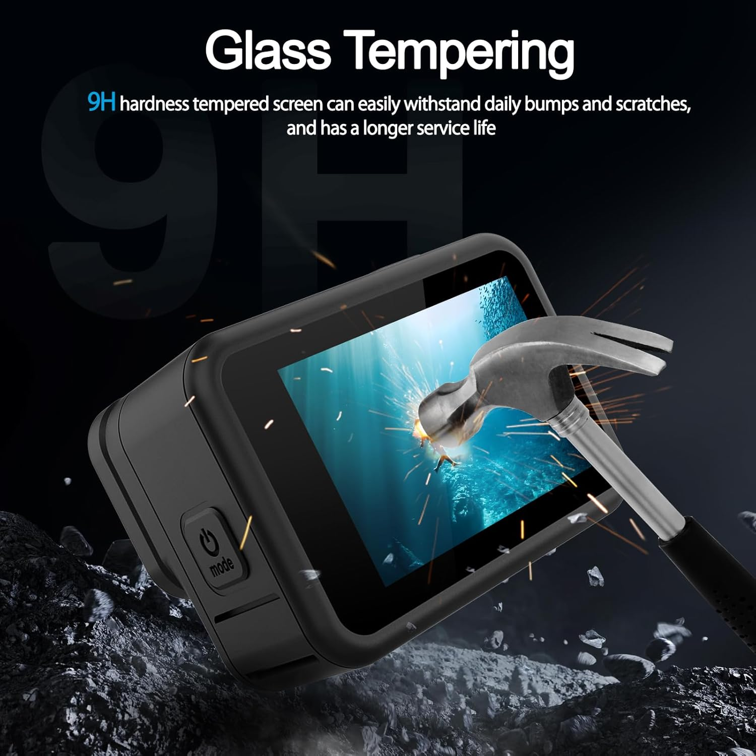 Fitstill [10Pcs] LCD Screen Protector Appliable for Go Pro Hero 13 Black,Tempered Glass Screen Cover Only for Hero 13 Black Action Camera Accessories,Ultra HD 9H Hardness,Scratch Resistant image number 1