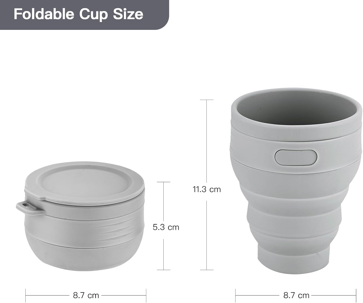 Foldable Mess Kit, ISFORU Portable Collapsible Camping Cups Bowls with Cutlery Set, Microwave Oven Available Food Grade Silicone for Travel Outdoor Hiking and Picnic for 1 image number 3