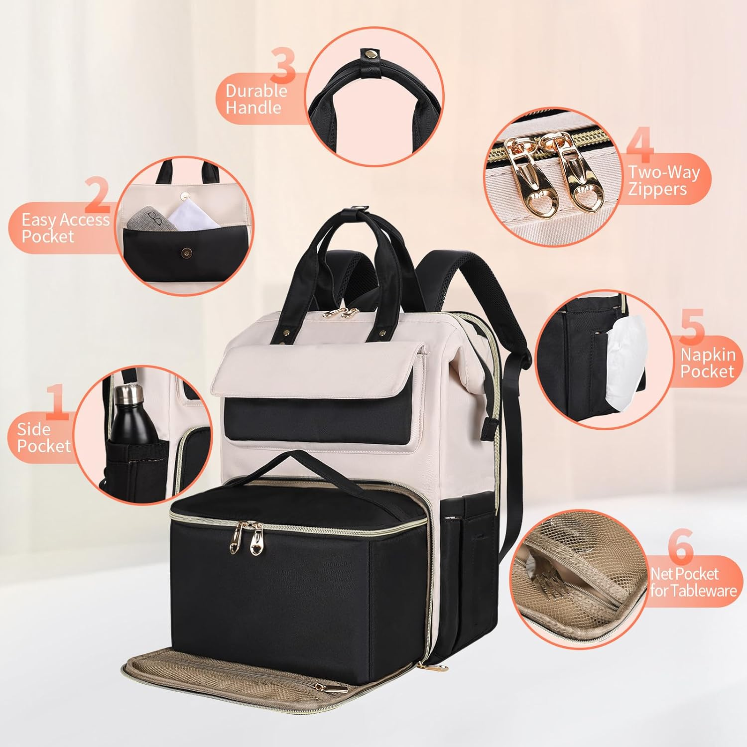 BERTASCHE Lunch Backpack for Women image number 4