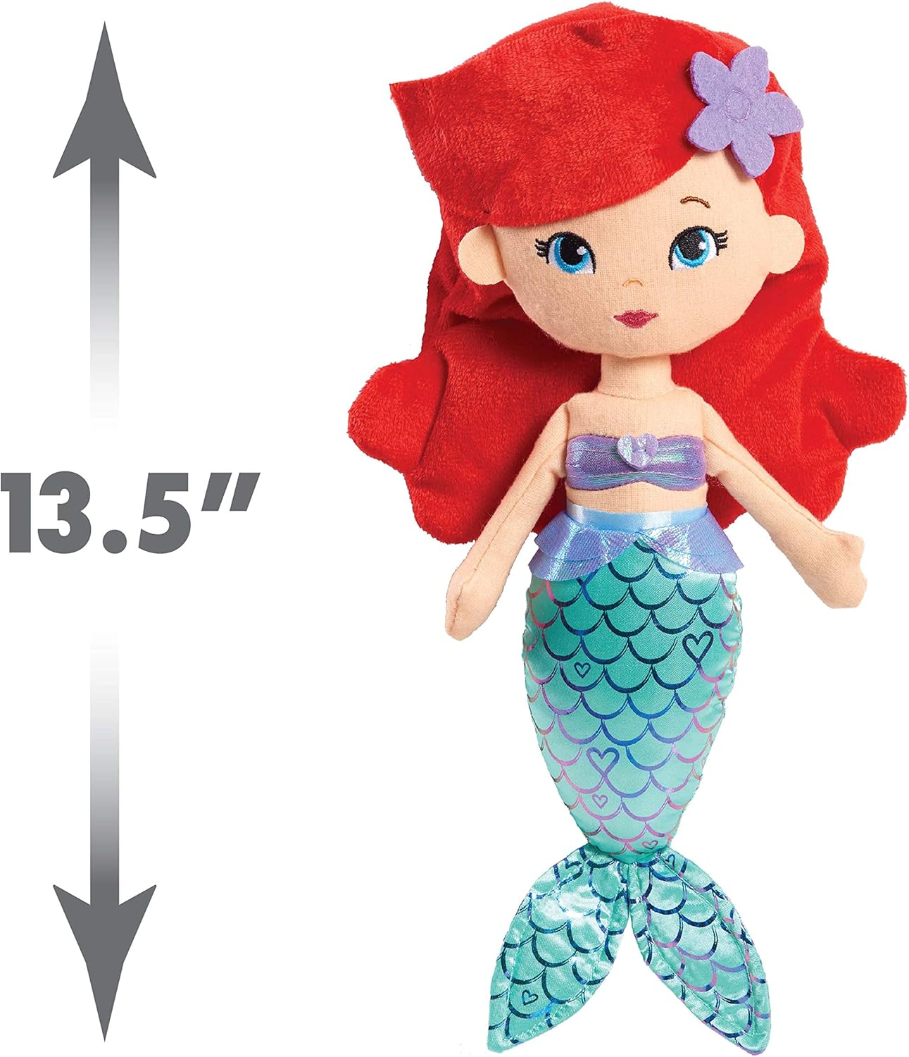 Disney Princess so Sweet Princess Ariel, 13.5-Inch Plush with Red Hair, the Little Mermaid, Kids Toys for Ages 3 up by Just Play image number 2
