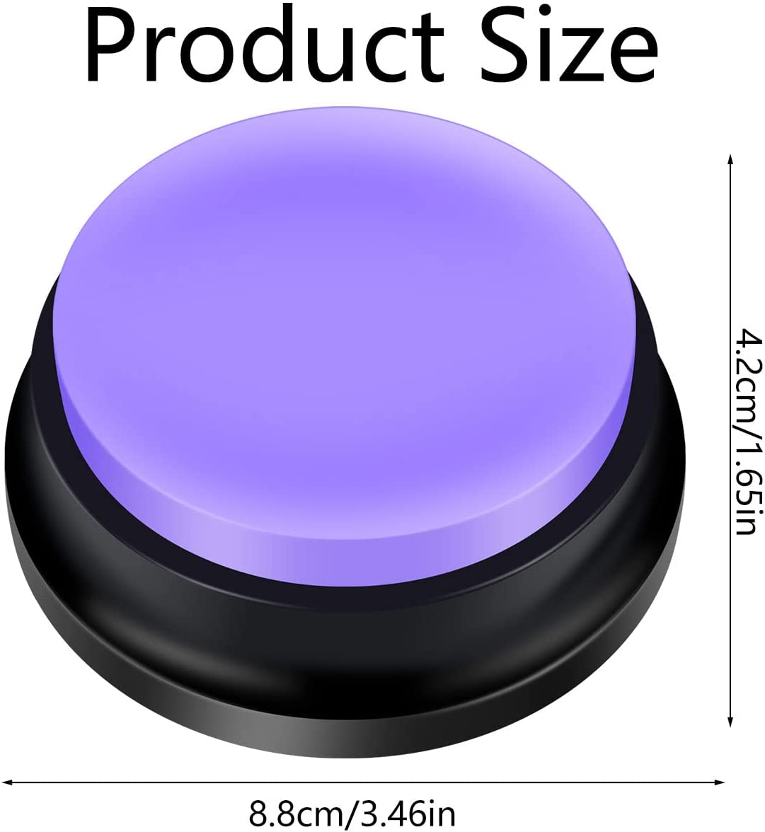 4Pcs Dog Button Pet Communication Button Portable Pet Training Buzzer Battery Operated Small Talking Button image number 5