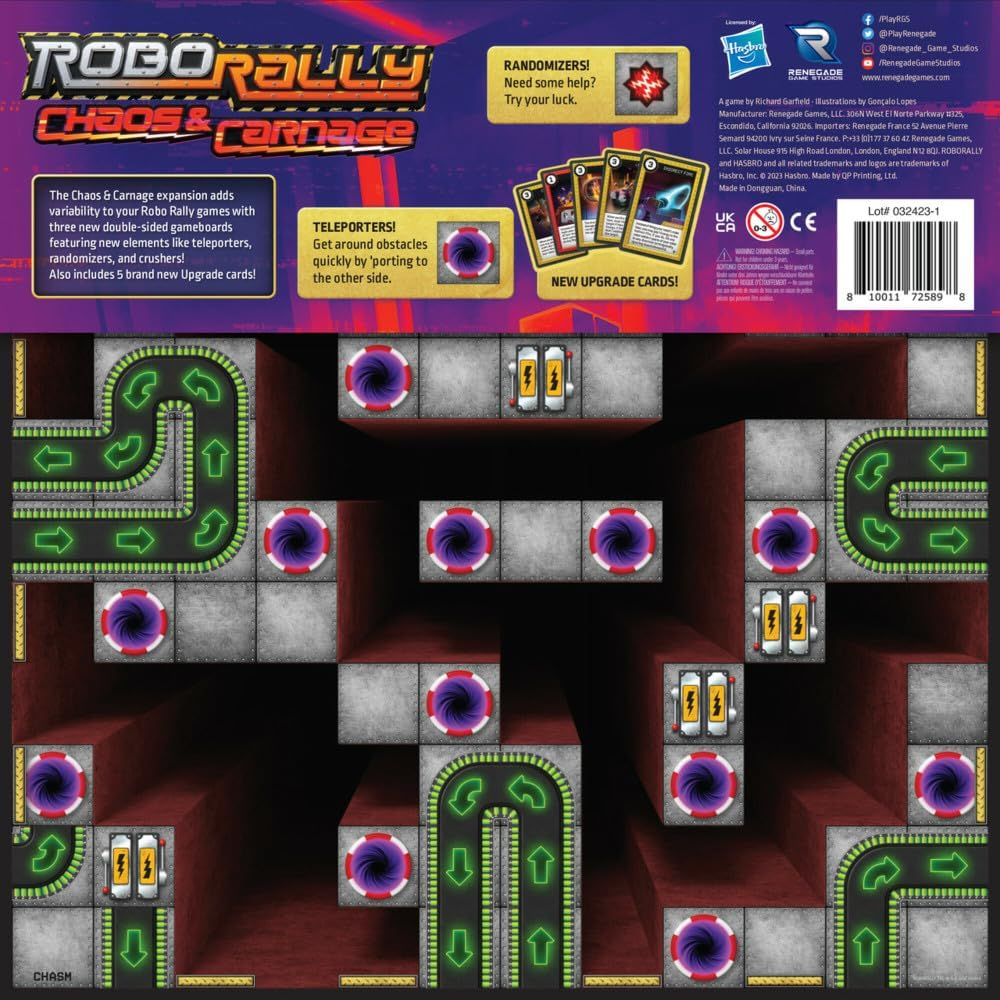 Renegade Game Studios Robo Rally: Chaos and Carnage Expansion Board Game image number 1