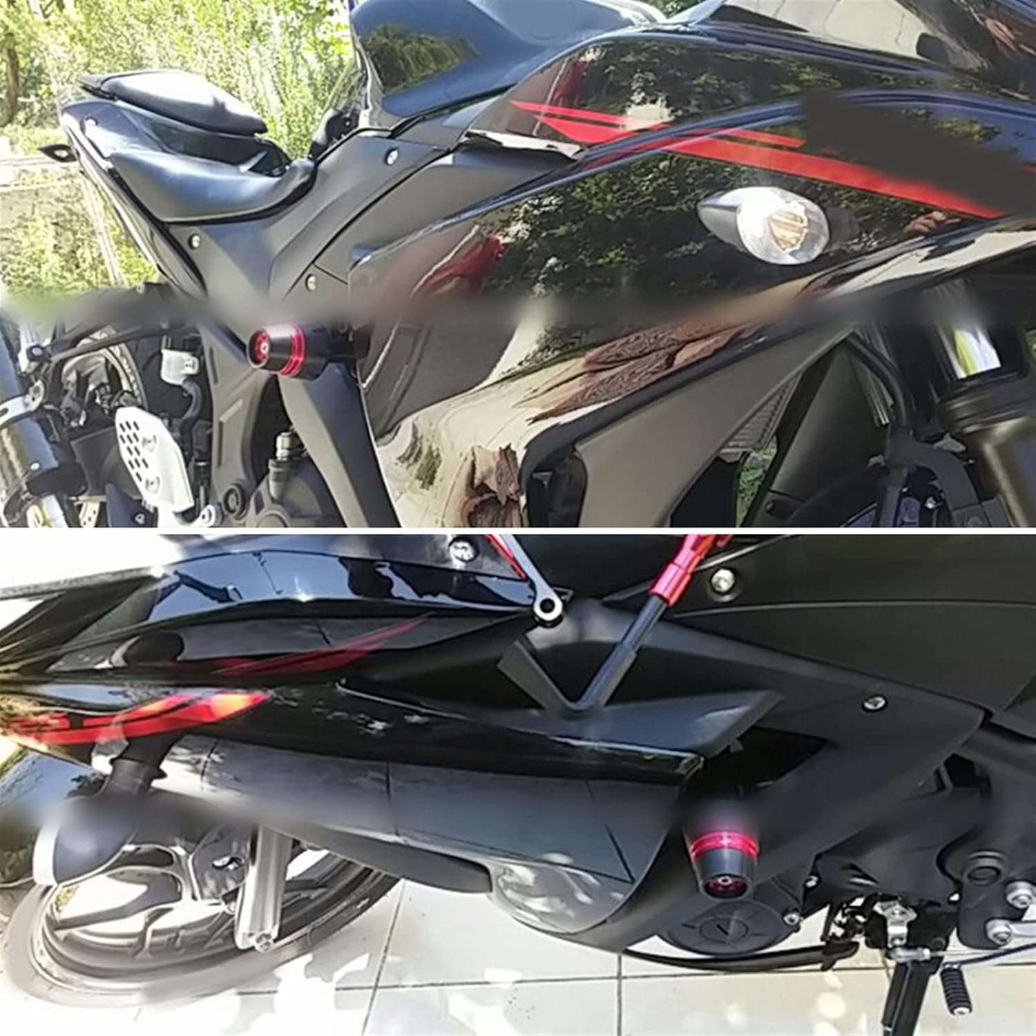 Motorcycle Frame Slider Crash Protector Bobbins Falling Protection Accessories for Yamaha YZF R3 R25 2014 2015 2016 2017 2018 YZFR25 YZFR3 2015 (Color : Gold) image number 3