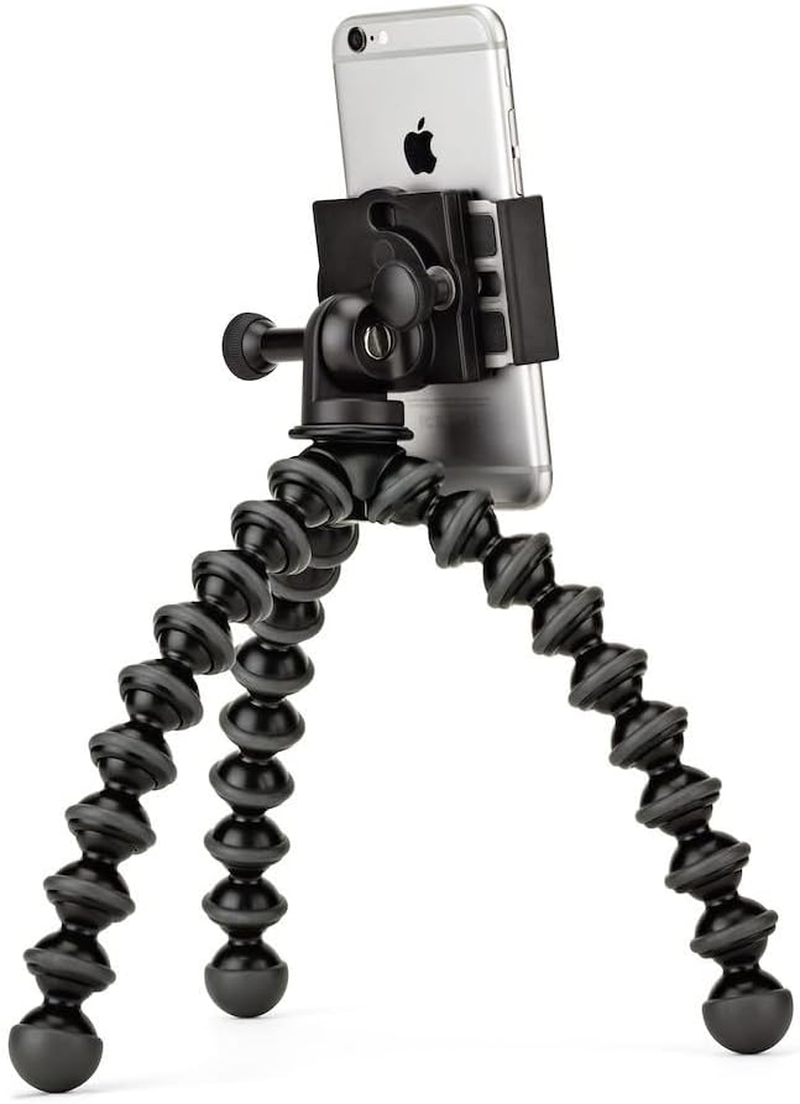 JOBY Griptight Gorilla Pod Stand Pro Tripod for Any Smartphone with or without a Case, Black, (JB01390-BWW) image number 1