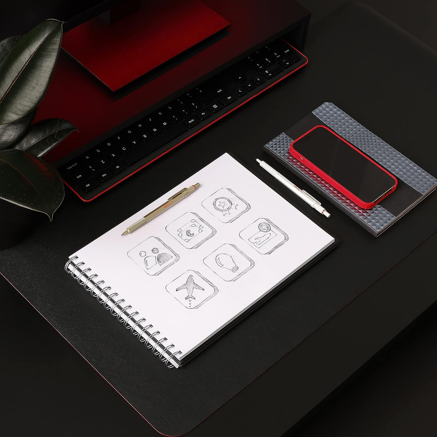 Rotring 600 Metallic Ballpoint Pen | Medium Point | Black Ink | Rose Gold Barrel with Non-Slip Knurled Grip | Refillable | 1 Count - Gold image number 6