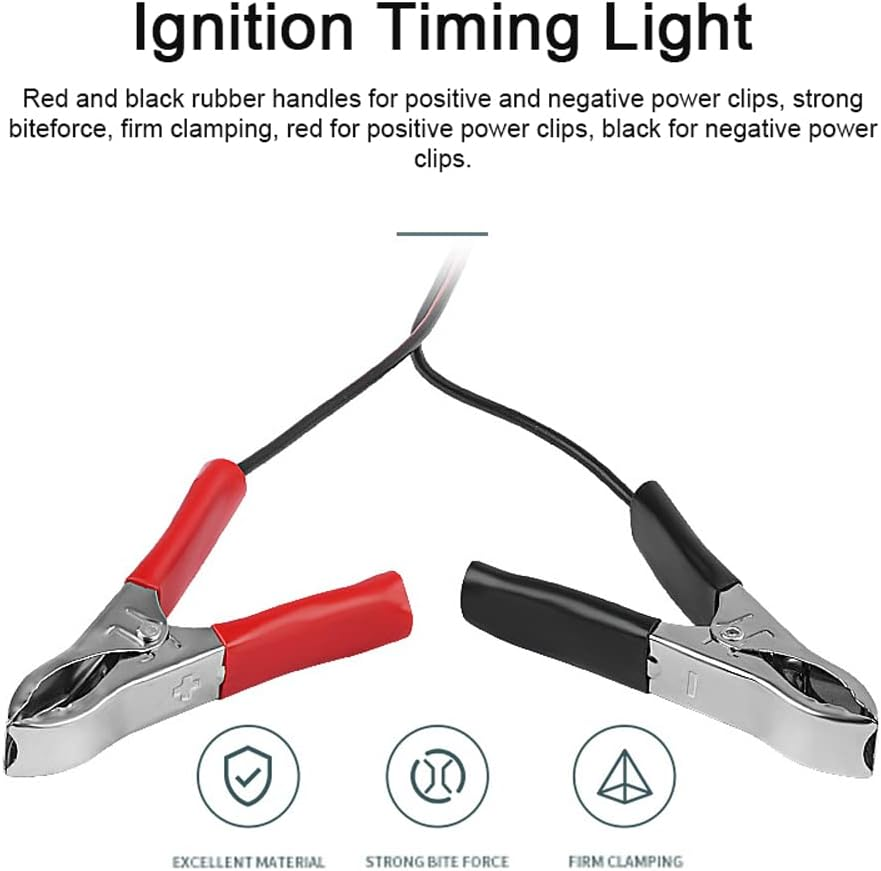 Ignition Timing Instrument, Eacam Car Motorcycle Engine Repairing Ignition Timing Machine, 12.0V Timing Inspection Light Quick Detection Tester Universal for 2-Stroke 4-Stroke Petrol Car image number 6