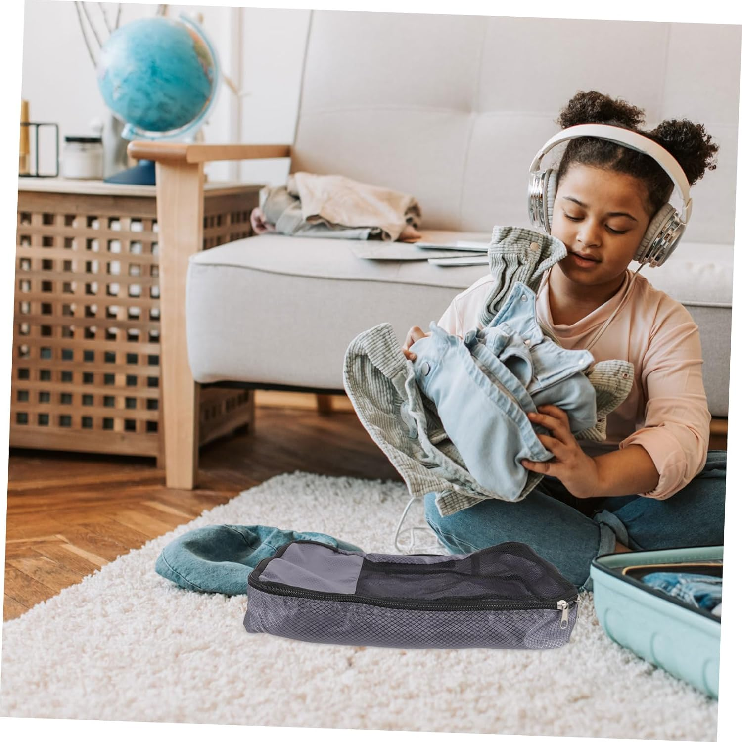 VALICLUD Toiletry Bag Women Suitcase Storage Bag Luggage Organizer Pouch for Travel image number 4