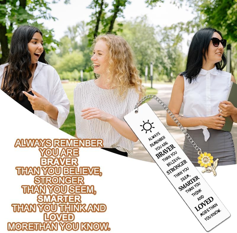 Motivational Gifts Bookmark for Women Girls Inspirational Gifts for Daughter Son Students Encouragement Gifts for Women Bookmark for Book Lovers Readers Birthday Christmas Gifts for Kids Best Friend image number 5