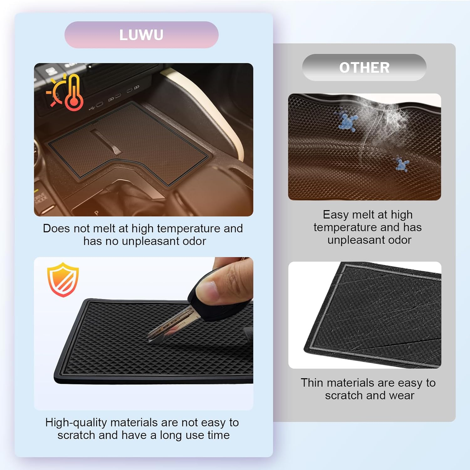 LUWU 18PCS Black Custom Fit Car Interior Liners Fits 2024-2025 Land Cruiser Prado LC250 Land Cruiser 250 Accessories, Anti-Dust Cup Holder Inserts & Door Pocket Mats image number 2