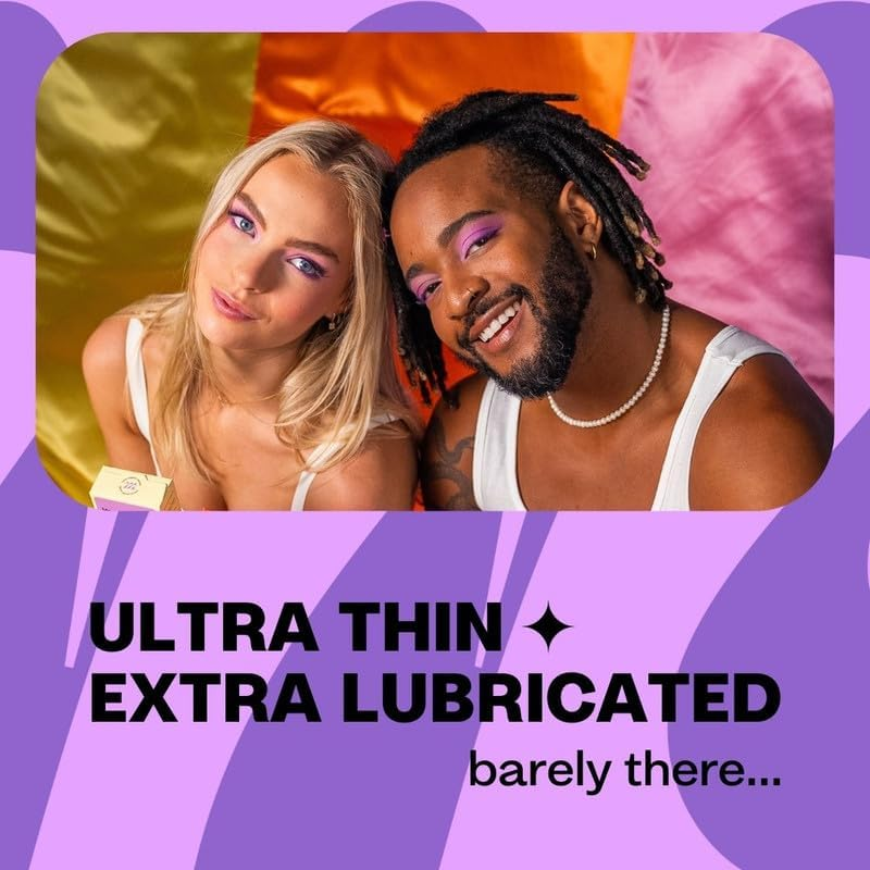 Moments Ultra Thin Large and Extra Lubricated Thinnest Premium Vegan Condoms (12 Count (Pack of 1)) image number 3