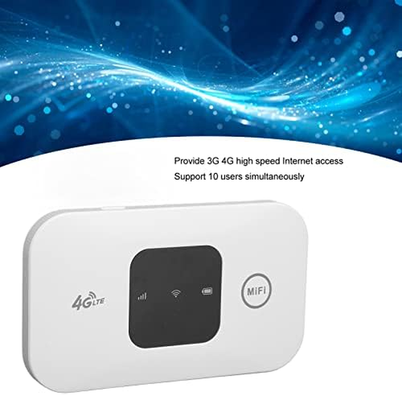 Mobile Wifi Hotspot, Portable 4G LTE Wifi Mobile Hotspot, 4G Mobile Wifi Mobile Router Supports 10 Users, Lightweight Unlocked Mobile Wifi Hotspot for Outdoor Car Travel image number 1