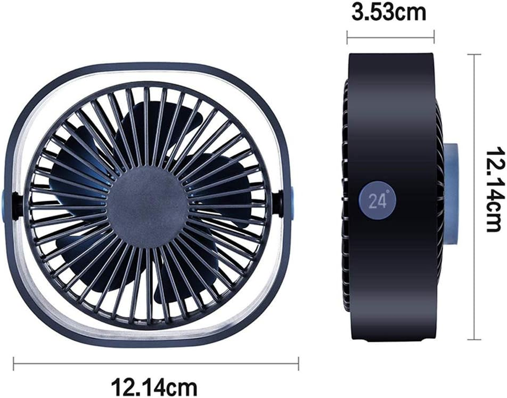 Mini Clip on Desk Fan, Portable Handheld Small Fan USB Fan Charging Desktop Mini Portable Desktop Fan Desktop Outdoor Fan for Office Home,Blue image number 1