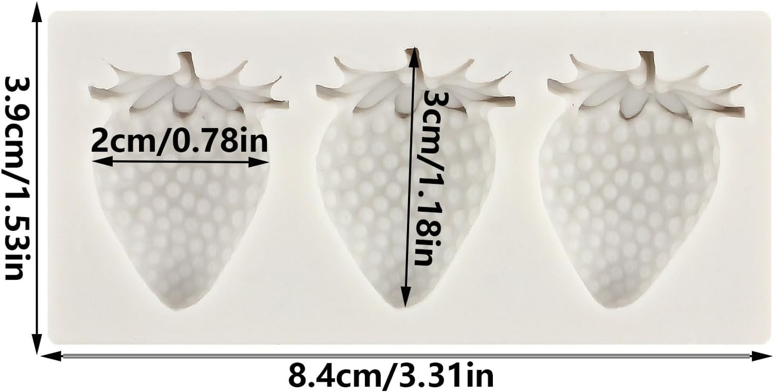 Strawberry Fondant Molds Mini Fruit Chocolate Cake Decorating Silicone Molds for Cupcake Topper Candy Polymer Clay Gum Paste image number 1