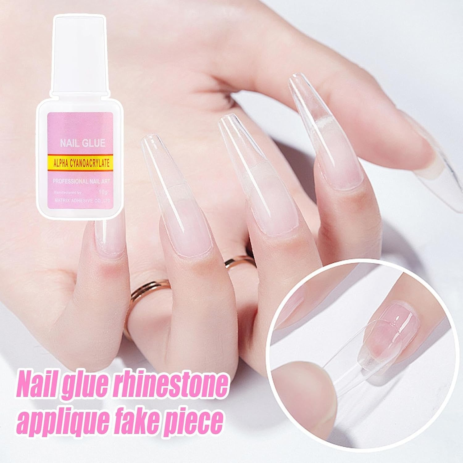 Nail Gem Glue | 45G Strong Adhesive Accessories | Charm Nail Glue,For Home Travel Wedding Bridal Spa Grooming Party Summer Holiday Daily Crafts Sculpting Art Jewelry