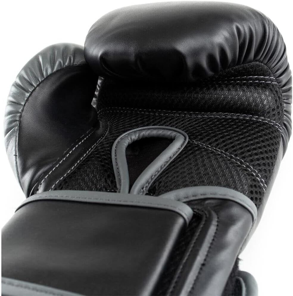 Everlast Powerlock2 Training Boxing Gloves 12Oz Black/Grey 12Oz Black/Grey image number 3
