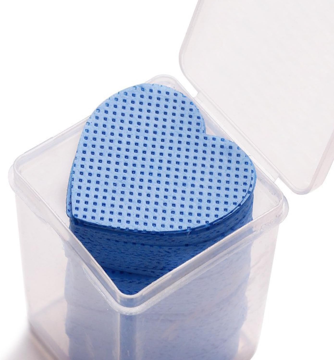 Lint Free Nail Wipes, 200 PCS Non-Woven Fabric Nail Cleaning Pads Pink Lash Extensions Glue Cleaning Wipes Nail Salon Supplies (200 PCS) (Blue)