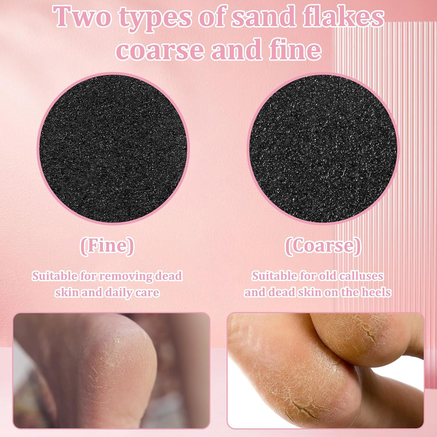 Electric Foot File with 60 Pcs Sandpapers - Adjustable Speed Callus Remover for Feet Safe Electric Foot Callus Remover Effective Electric Callus Remover for Dead Skin and Calluses image number 1