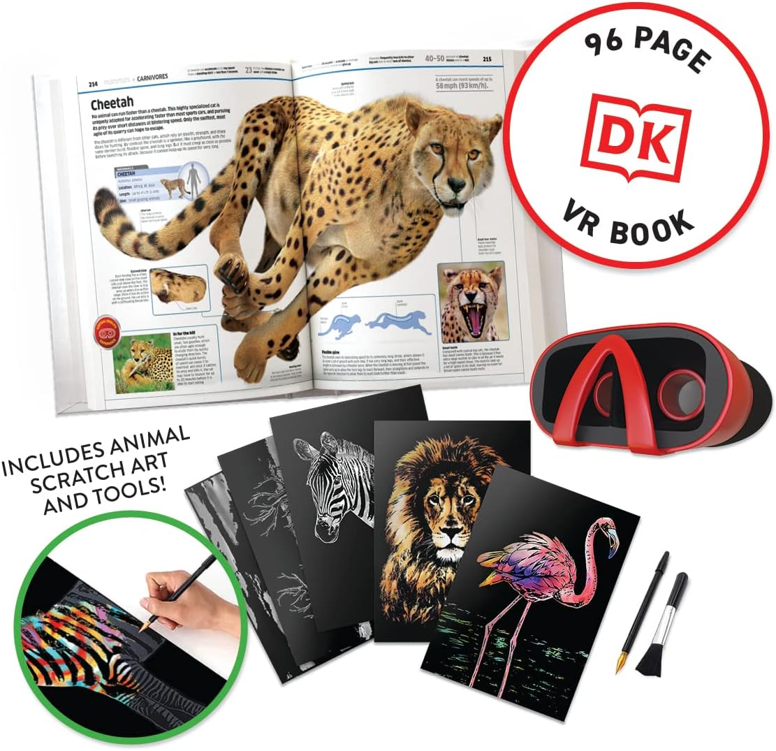 Abacus Brands VR Gift Box - Animals! &ndash; Virtual Reality Kids Science Kit, Book and Interactive Learning Activity Set, Ages 8+ (Full Version - Includes Goggles) image number 6
